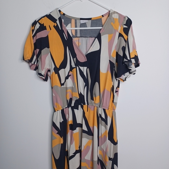 Lascana Abstract Print Maxi Day Dress Size 42 / 12 US Woman's - Picture 3 of 10